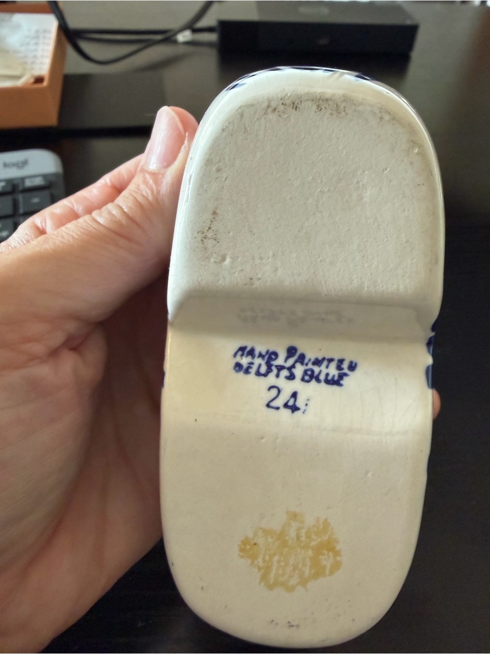 Delft Blue hand painted Blue and White Ceramic Decorative Shoe - Holland - Picture 5 of 5